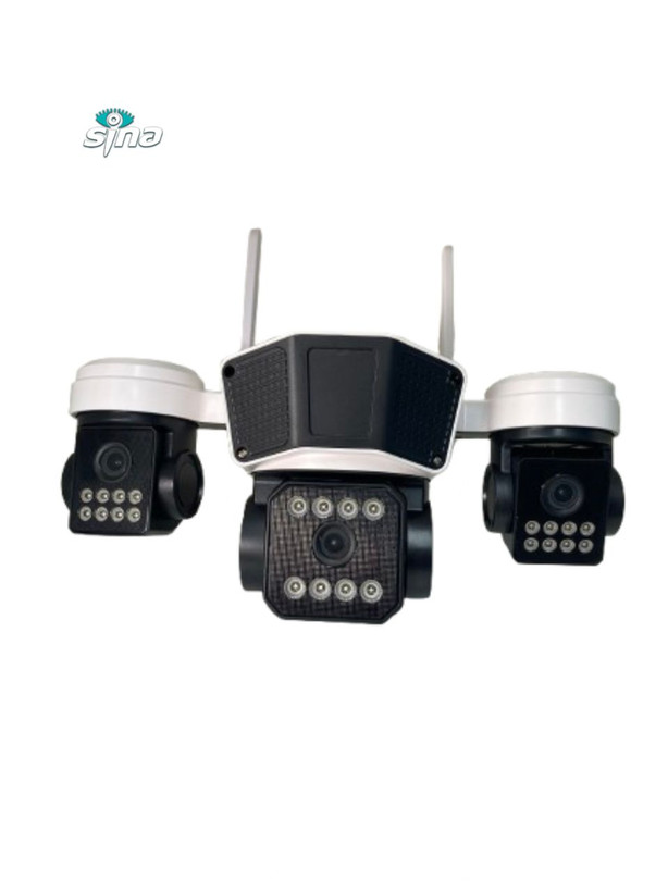 دوربین مداربسته بیسیم سه لنز O-KAM Pro مدل Triple Lens Pan & Tilt با دید در شب رنگی و چرخش ۳۶۰ درجه