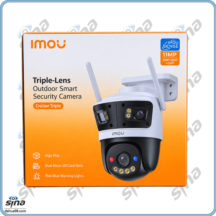 دوربین مداربسته IMOU Cruiser Triple | دوربین سه لنز ایمو 11MP | IMOU Cruiser Triple 11MP 3-Lens Security Camera