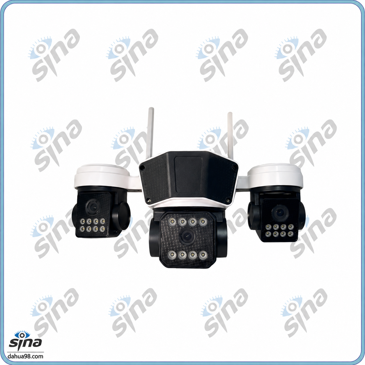 دوربین مداربسته بی‌سیم سه لنز O-KAM Pro مدل Triple Lens Pan & Tilt با دید در شب رنگی و چرخش ۳۶۰ درجه